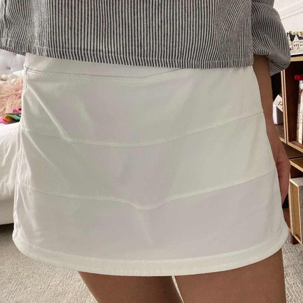Lululemon white tennis pace rival skirt